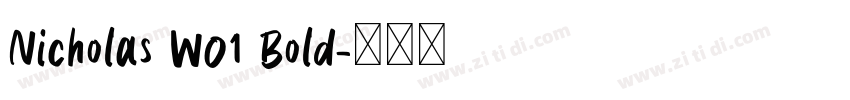 Nicholas W01 Bold字体转换